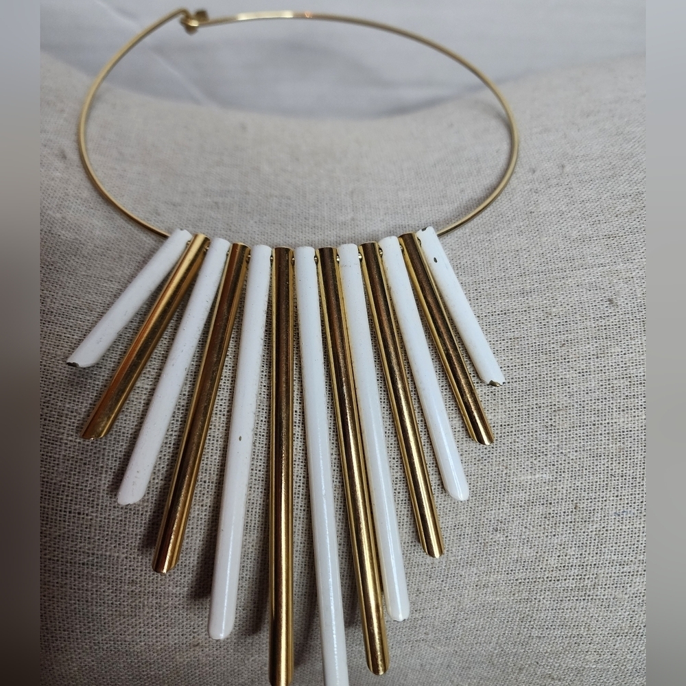 Boho Brass Tubular Tribal Choker NEW